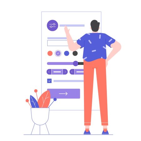 the-man-stands-near-the-interface-of-the-mobile-application-user-and-vector-id1296381502 the-man-stands-near-the-interface-of-the-mobile-application-user-and-vector-id1296381502